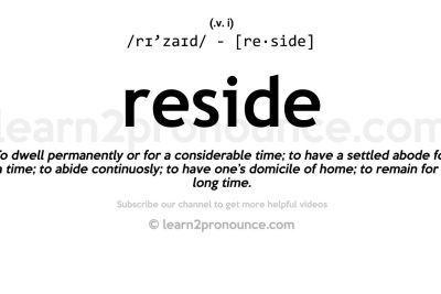 residing definition meaning and usage explained