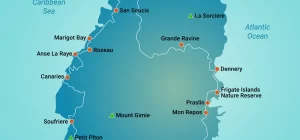saint lucia on the map a journey through its rich history