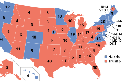 what are the us electoral college votes by state for 2024