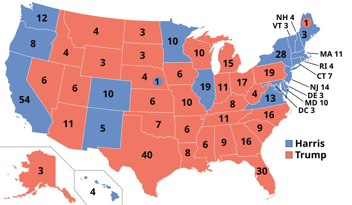 What are the US Electoral College votes by state for 2024 1 what are the us electoral college votes by state for 2024