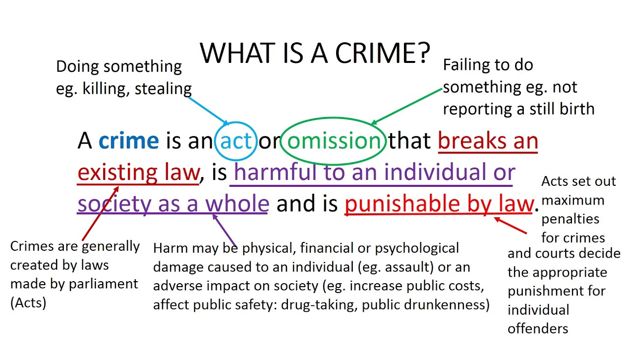 what is the definition and implication of a criminal
